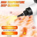 Handdampfreiniger, 1000 W, Reinigungszubehör-Set, 450 ml, geeignet für die Reinigung von Autos, Sofas, Böden und Badezimmern 3