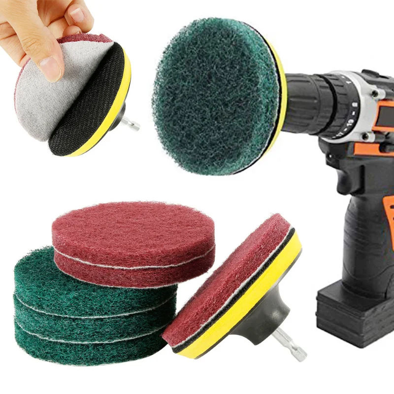 4-Zoll-Bohrmaschinen-Reinigungsbürste, Fliesenreiniger, Scheuerpads, Reinigungsset, Haushaltsreinigungswerkzeug für Badezimmer, Boden, Wanne, Polierpad 4-Zoll-Bohrmaschinen-Reinigungsbürste, Fliesenreiniger, Scheuerpads, Reinigungsset, Haushaltsreinigungswerkzeug für Badezimmer, Boden, Wanne, Polierpad