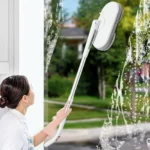 Kabellose elektrische Schleudermop-Reinigungsmaschine mit Sprühfunktion und LED-Licht, Bodenreiniger zum Abwischen, Schrubben und Polieren 2