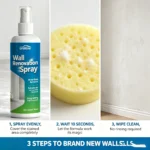100ml Hochwirksamer Wandreiniger-Spray mit Gratis-Schwamm, Starker Fleckenentferner, Entfernt Schimmel, Graffiti, Fett, Sanft, Ohne Detergenz 3