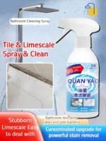 Badezimmer-Reinigungsspray Toiletten-Entkalker Fliesen-Fleckenentferner Kraftvoller Reiniger für Dusche Waschbecken Keramik Haushaltsreinigung