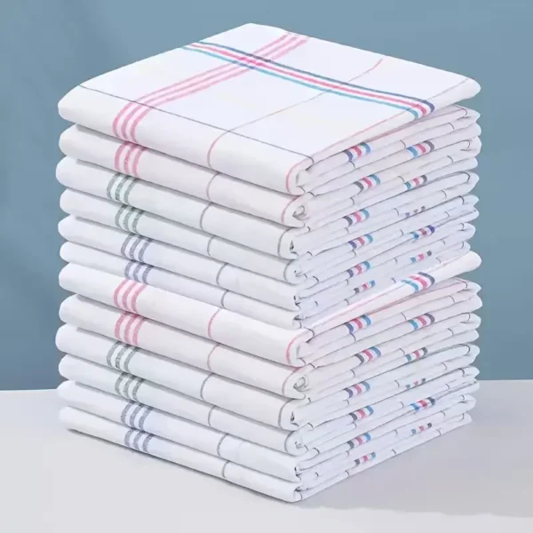 Gemischtes Set mit 3/6/9/12 Stück, 45cm*65cm, klassisches gestreiftes Küchentuch aus reiner Baumwolle, das beste Küchentuch, geeignet zum Geschirrspülen, Reinigen und für verschiedene Anwendungen, ein Muss in der Küche, ein Muss im Haushalt.