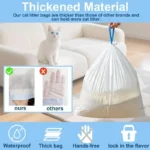 Abfallbeutel für Selbstreinigende Katzentoilette Ersatz Extra Dicke Einlagen Zugband-Müllbeutel für Roboter-Automatische Katzentoiletten 6