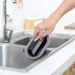 1-teilige Schwammbürste mit Griff, magische Kraft zum Reinigen von Töpfen und Schüsseln, Schmutzentfernung und Rostentfernungsbürste 6