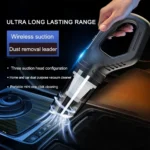 120 W tragbarer Auto-Staubsauger, USB-Aufladung, kabelloser Handstaubsauger, leistungsstarke Saugkraft für Auto/Zuhause/Büro/Haustierhaare 2