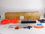 7 Meter langer, mit Wasserschlauch versehener Teleskop-Fensterreinigungsstab mit Reinigungsbürsten-Set. Geeignet für die Reinigung von Fenstern, Solarmodulen, Autos und Booten. 3