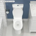 D-förmiger, nicht-elektrischer Bidet-Toilettensitz mit Doppeldüse, 3-Loch-Sprühfunktion für Vorder- und Rückseitenreinigung, wasserdruckbetrieben, sanft schließend, aus PP-Material, einfache Installation, selbstreinigende Düse, universelle Passform für Badezimmerhygiene und Körperpflege