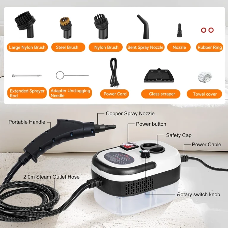 Podofo 2500 W Handdampfreiniger, tragbarer Druckdampfer, 220 V, EU-Stecker, Tiefenreinigung für Auto, Küche, Badezimmer usw. 2