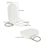2,6 kg PP Smart Toilettensitz Doppeldüsen Drei Spüllöcher 0,08–0,8 MPa Wasserdruck 48 * 35 * 7,8 cm Umweltfreundliche Toilettenabdeckung 5
