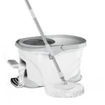 Drehmopp mit 4 Antrieben und Fußpedal, Haushaltsreinigungswerkzeug mit Teleskopstange, Edelstahl-Mopp-Eimer-Set – neues Design 6