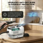 Podofo 2500W Tragbarer Handdampfreiniger Hochtemperatur-Dampfreinigungsgerät mit Bürstenköpfen für die Küche 2