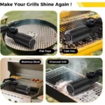 Elektrische Grillbürste, Reinigungsbürste für BBQ, kabellos, wiederaufladbar, drehbar, verstellbar, für den Außenbereich, zum Reinigen von starken Ölflecken 5