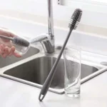 Silikon-Becherbürste, Becherreinigungswerkzeug, keine tote Stelle, Haushalts-Becherbürste mit langem Griff aus Silikon für Milchflaschen und Isolierbecher. 4