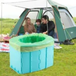 Tragbare Klapptoilette Kommode Auto Camping Für Reisen Eimer Camp Wandern Lange Fern Reise Outdoor Liefert 4