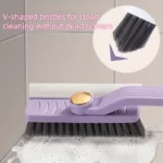 Multifunktionale Badezimmer-Fugenreinigungsbürste mit Clip-Schaber Fliesenbürste 4-in-1 360° °   Rotierende Reinigungsbürste mit Harten Borsten 2