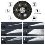 Gisam 200BAR 6-in-1 Bürstenloser Kabelloser Hochdruck-Autowäscher Wiederaufladbare Lithium-Batterie Autoreiniger Sprühwasserpistole 4