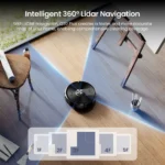 Proscenic Q20 Plus Roboter-Staubsauger mit Wischfunktion, 10000Pa, 200 Min. Laufzeit, Selbstentleerung, Nav-Lidar-Kartierung, für Teppiche & Haustiere 2