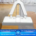 Verdickter Schwammmopp, saugfähige Staubentfernung, wasserquetschender flacher Mopp für die Reinigung von Küche, Badezimmer, Hartholz, Fliesen, Laminatböden 5