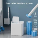 Langer Toilettenbürsten-Ersatzkopf Reinigungsset Einweg-WC-Bürste Haushalts-WC-Zubehör Werkzeug 4