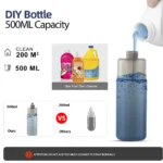 DARIS Sprühmopp-Set mit 500-ml-Flasche, 2 Mikrofaser-Pads, Schaber-Mopp-Clip, Nass- und Trockengebrauch für die Reinigung flacher Boden 5