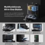 Roborock QV 35A Saug- und Wischroboter, 8000 Pa Saugleistung, Upgrade vom Qrevo S, All-in-One-Dock, Anti-Tangle-Bürste, automatische Wischfunktion 4