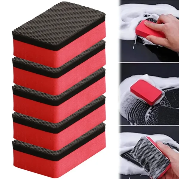 2/5PCS Auto Waschen Schlamm Reiniger Magie Ton Bar Schwamm Block Pad Entfernen Verunreinigungen Vor Polierer Wachs für Auto Zubehör