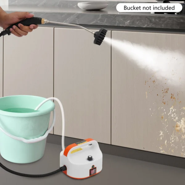 3800W Tragbarer Dampfreiniger für Zuhause, 6-stufig einstellbarer Dampf, kein Tank erforderlich, für Böden, Wände, Küche, Bad