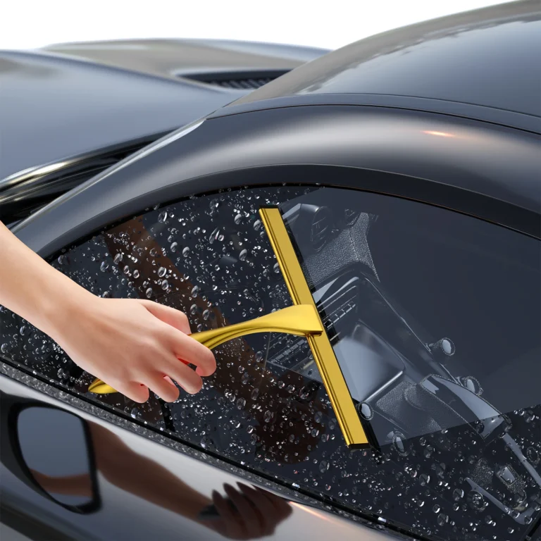10'' 14 zoll Dusche Rakel Edelstahl Bad Reiniger Rakel Goldene Farbe Mit Haken Tür Glas Spiegel Auto Reinigung Werkzeug 2