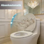 SINOBATH Toilettensitz mit Absenkautomatik Universelle Toilettendeckel WC-Sitz Holz Klobrille Tragfähigkeit 190 kg Neues Design 5