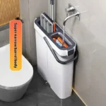 JOYBOS 40 cm Spin Flat Mop & Bucket Set – 360 °   Reinigung der Nass-Trocken-Trennung für Hartholz-/Laminat-/Vinylfliesen