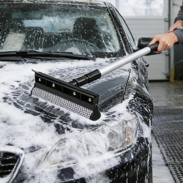 Auto-Fensterreiniger-Werkzeug 2-in-1 Teleskopbürste Wischer Haushalts-Glaswischer für Auto, SUV, LKW, Windschutzscheibe, Glas, Zuhause