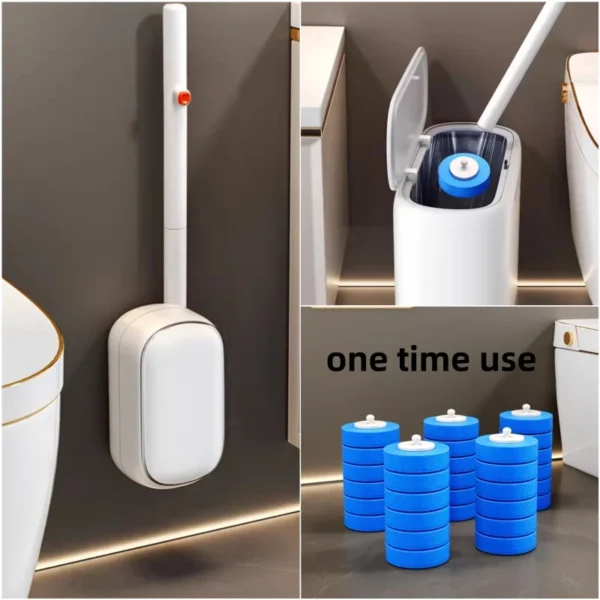 Wc-bürste Einweg Wand Wc Reiniger Ersatz Kopf Lange Griff Reinigung Werkzeug Pinsel WC Kit Bad Zubehör