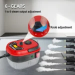 Tragbare Dampfreiniger mit Hoher Temperatur und Druck, Handgehaltener Dampfreiniger für Klimaanlagen, Hunde, Hauben, Autos, V/EU-Stecker 7