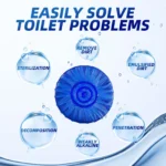 WC-Reinigungstabletten, WC-Reinigungslösung, Entfernung von Urinflecken, Schmutz und Gerüchen, Duftbeständige Toilettenreinigungstabletten 6
