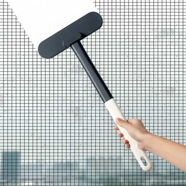 1 multifunktionale Langstiel-Fensterbürste, nasse und trockene Dual-Use-Reinigungsbürste, Glasbürste, Sofa, Wand, Tierhaare, Teppichreinigung
