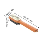 2-seitige Reinigungsbürste aus Wildleder mit langem Griff, Schuhbürste, Turnschuhe, Reiniger, Schuhe, Flecken, Staub, Stiefelreiniger, Fleckenentfernung, Gummibürste 5