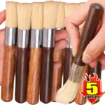 5/1 stücke Holz Kaffee Pinsel Grinder Reinigung Werkzeuge Weiche Schwein Haar Massivholz Pinsel Espresso Maschine Reiniger Küche Zubehör