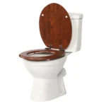 SINOBATH Toilettensitz Absenkautomatik Universelle MDF Toilettendeckel WC Sitz Holz Klobrille Tragfähigkeit 190 kg in Holzoptik 5