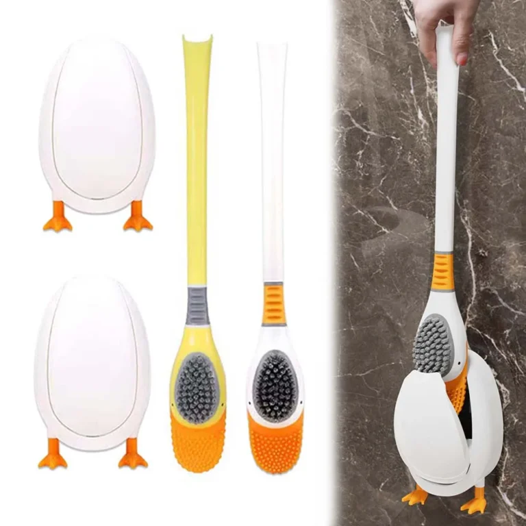 Toilettenbürste Cute Duck Toilettenbürsten-Set aus Silikon 360° °   Tiefenreiniger für Wand, Boden, Badewannen, Reinigungswerkzeuge, Badezimmerzubehör