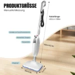1500W Elektrischer Dampfmop mit 400ml Wassertank, 2 waschbare Pads - Integriertes Design, 4,8m Kabel, schnelles Aufheizen, hohe Dampfmenge, Reinigung mehrerer Böden und Teppiche, Dampfmenge ＞28g/min 2