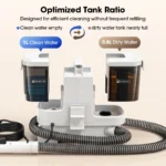 Lubluelu V2 16KPa Tragbarer Teppichreiniger 600W Polsterreiniger Spezieller Fleckenentferner für Haustiere Leistungsstark für Sofa und Autositze 6