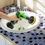4-Zoll-Bohrmaschinen-Reinigungsbürste, Fliesenreiniger, Scheuerpads, Reinigungsset, Haushaltsreinigungswerkzeug für Badezimmer, Boden, Wanne, Polierpad 5