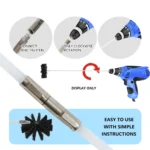 100/150/200mm Pinsel Rotary Kamin Pinsel Langen Griff Flexible Stange Für Kamin Trockner Rohr Kamin innere Wand Reinigung Werkzeuge 4