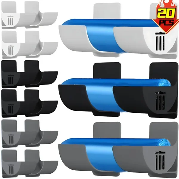 20/2PCS Wand Montiert Müll Taschen Halter Müll Tasche Lagerung Box Organizer Kunststoff Tasche Film Container Spender Für küche Regal