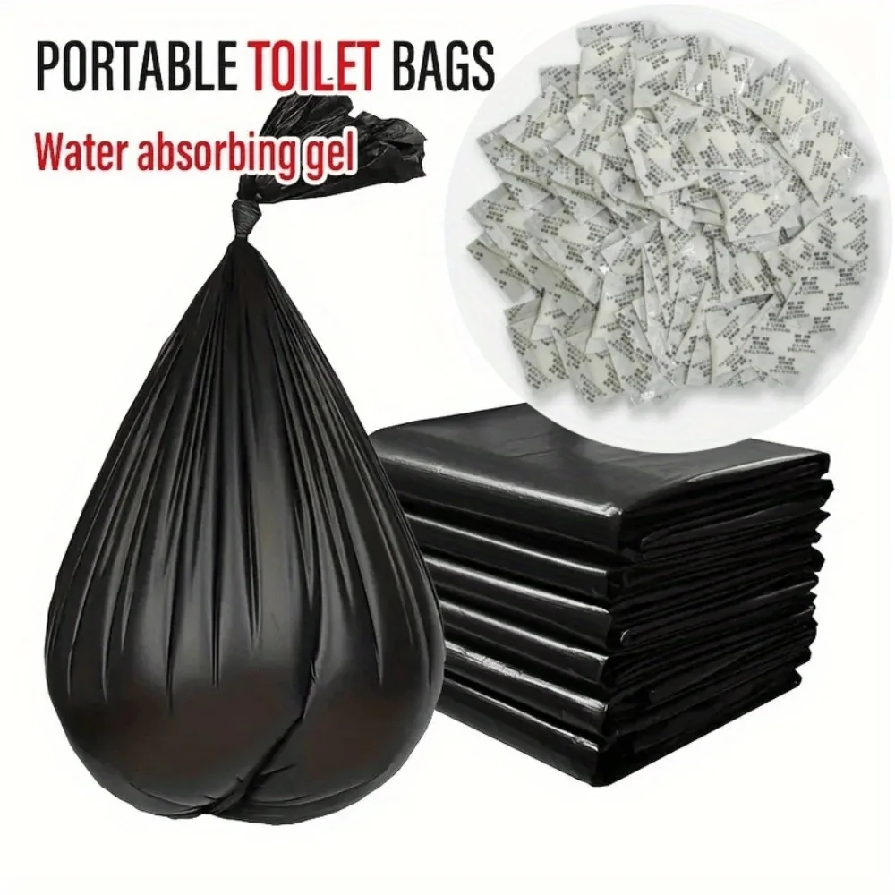 100-teiliges tragbares Camping-Toiletten-Set: 50 Müllbeutel + 50 Toiletten-Gel-Packs. Passend für Standard-18,93-Liter-Eimer, ideal für Camping, Wandern 100-teiliges tragbares Camping-Toiletten-Set: 50 Müllbeutel + 50 Toiletten-Gel-Packs. Passend für Standard-18,93-Liter-Eimer, ideal für Camping, Wandern