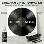 Vinyl-Schallplatten-Reinigungsset, antistatisches Reinigungsspray mit Schallplatten- und Nadelbürste, entfernt Staubflecken für eine bessere LP-Klangqualität 5