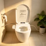 Beheizbarer Intelligenter Toilettensitz mit LED-Nachtlicht & Schaumflasche für Zuhause und Hotelbadezimmer