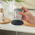 1pc Tragbare Küche Seife Abgabe Geschirr Werkzeug Pinsel Einfach Verwenden Wäscher Waschen Sauber Werkzeug Küche Reinigung Werkzeug 3