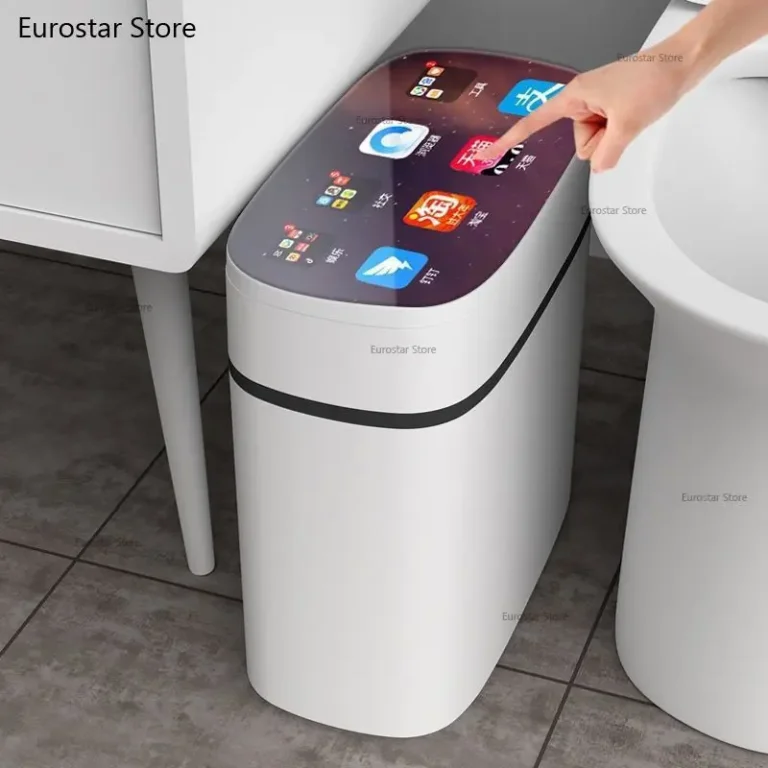 Intelligenter Sensor-Mülleimer, automatischer offener Deckel mit Deckel, großes Fassungsvermögen, Haushaltstoilette, Toilette, spezielle Küche, Schlafzimmer