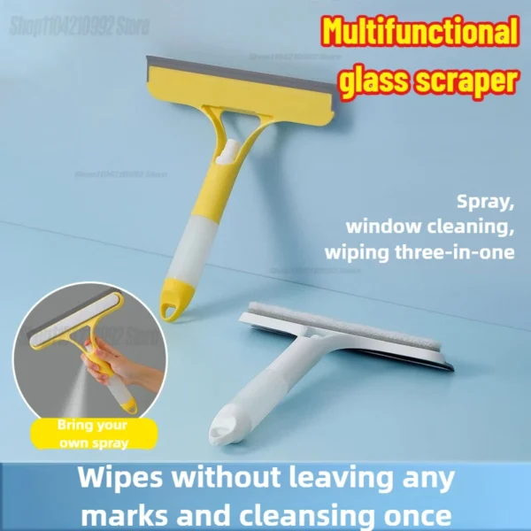 3-in-1-Duschschaber, Reiniger, Badezimmer, Glasreinigungsspiegel mit Gießkanne, Rakel, sauberer Boden, Fenster, Werkzeug, Wasserwischer
